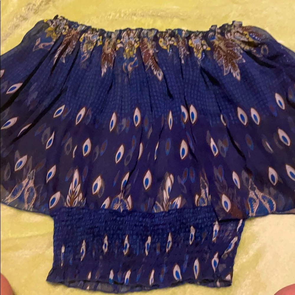 Cold shoulder blouse sheer